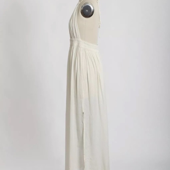NWT America & Beyond white metallic striped backless maxi dress S $89 - Picture 5 of 6